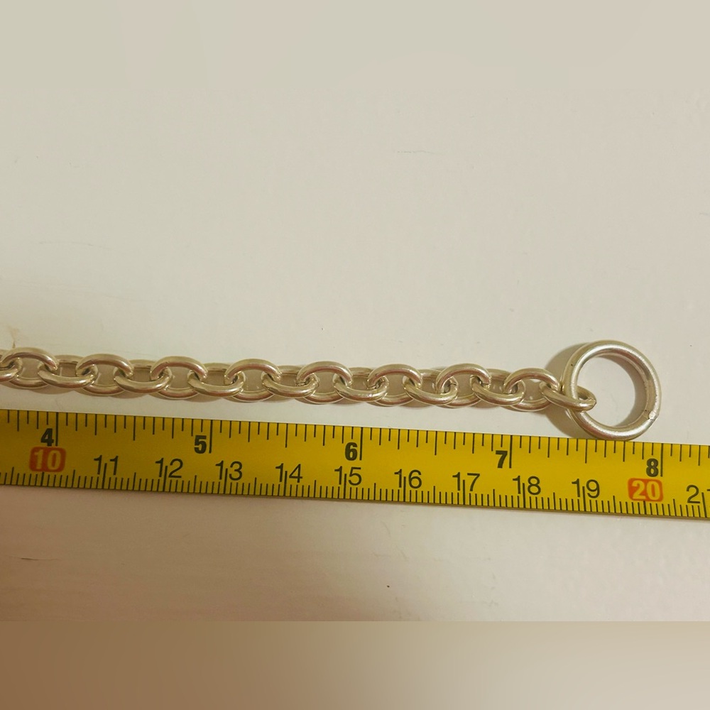 Sterling Silver Solid Link Bracelet - 7.5” - image 3